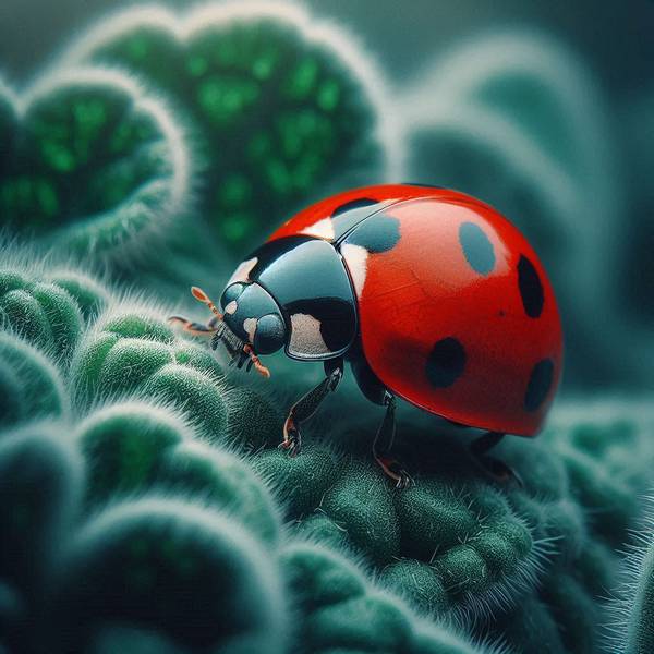Close-up of a ladybug on skin, illustrating the question of whether ladybugs bite